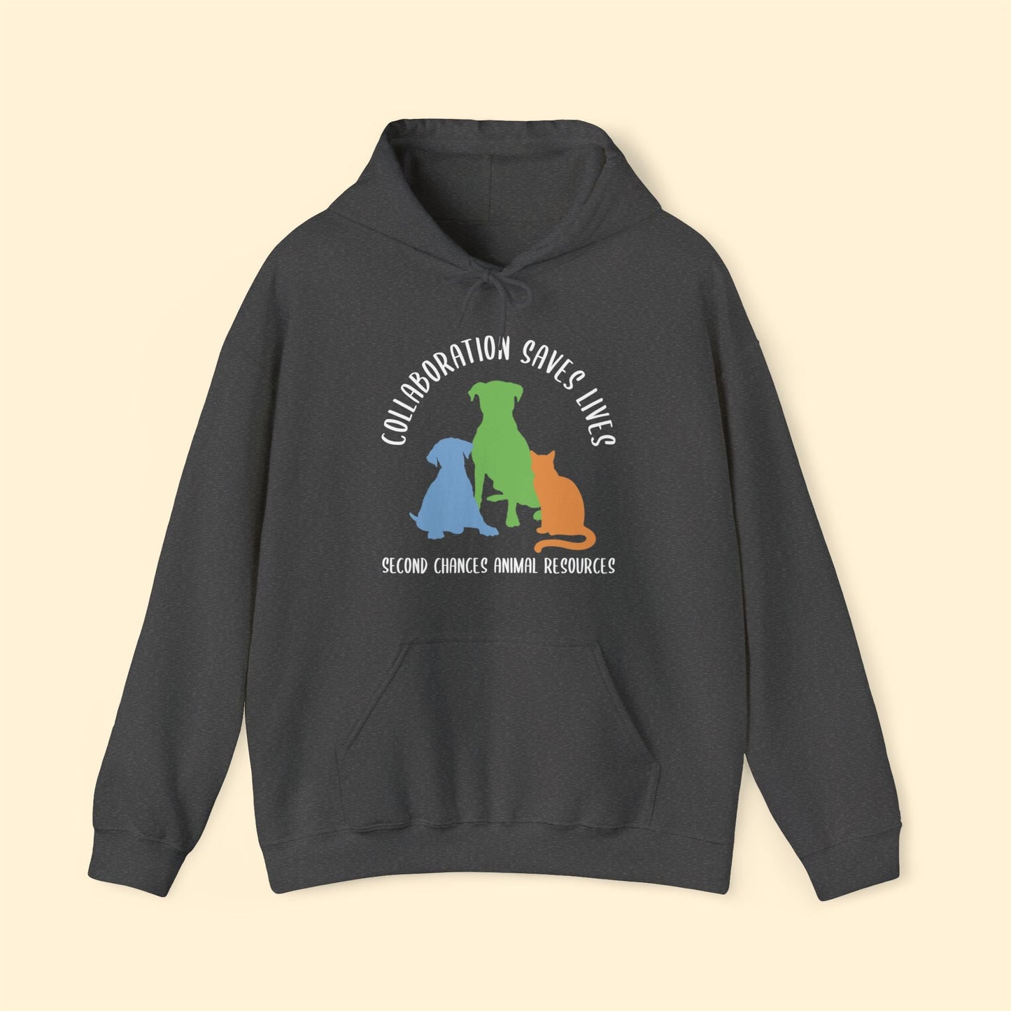 Collaboration Saves Lives | FUNDRAISER for SCAR | Hooded Sweatshirt - Detezi Designs - 21271395862206759503