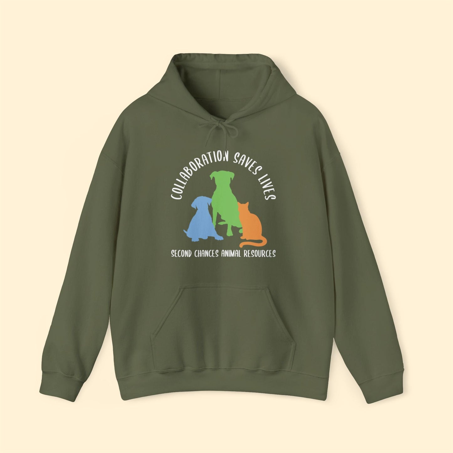 Collaboration Saves Lives | FUNDRAISER for SCAR | Hooded Sweatshirt - Detezi Designs - 32333088285857735309