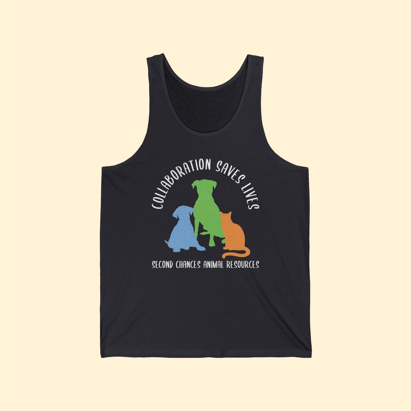 Collaboration Saves Lives | FUNDRAISER for SCAR | Unisex Jersey Tank - Detezi Designs - 20549288966910415486