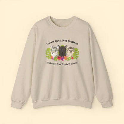 Colony Cat Club Detroit | FUNDRAISER | Crewneck Sweatshirt - Detezi Designs - 10410373722733122398