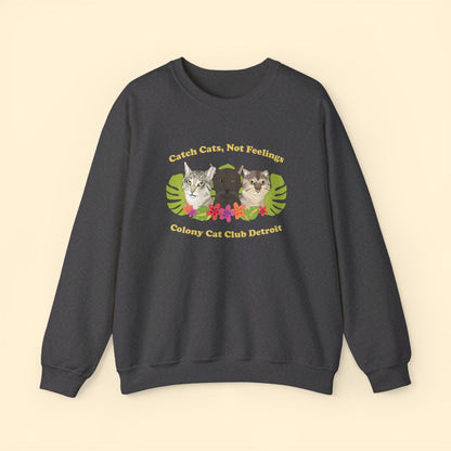 Colony Cat Club Detroit | FUNDRAISER | Crewneck Sweatshirt - Detezi Designs - 32927738649277573600