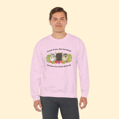 Colony Cat Club Detroit | FUNDRAISER | Crewneck Sweatshirt - Detezi Designs - 44781003182403132012