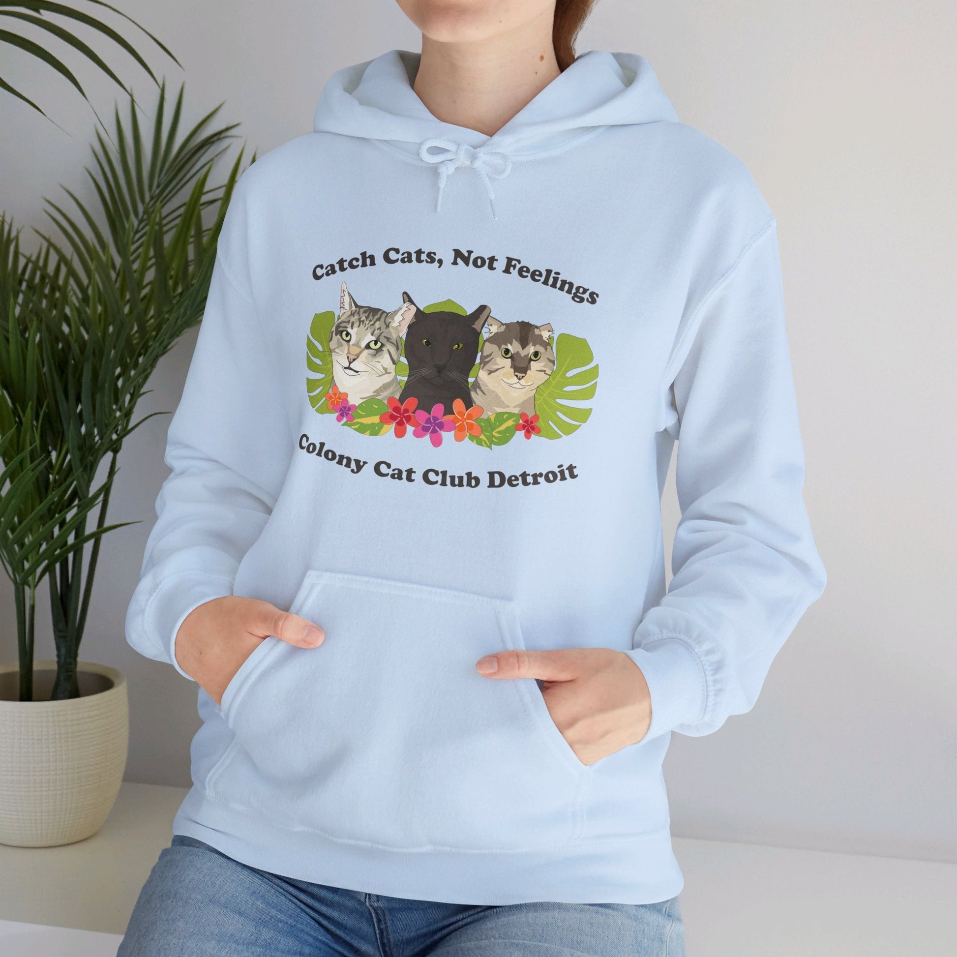 Colony Cat Club Detroit | FUNDRAISER | Hooded Sweatshirt - Detezi Designs - 24332015854107623812