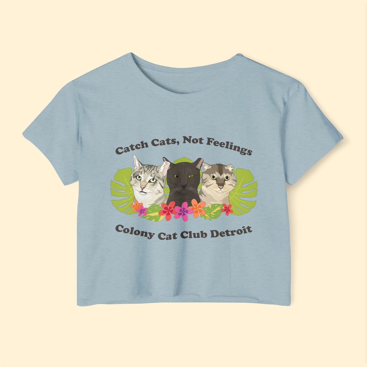 Colony Cat Club Detroit | FUNDRAISER | Women's Festival Crop Top - Detezi Designs - 11082724916933826833