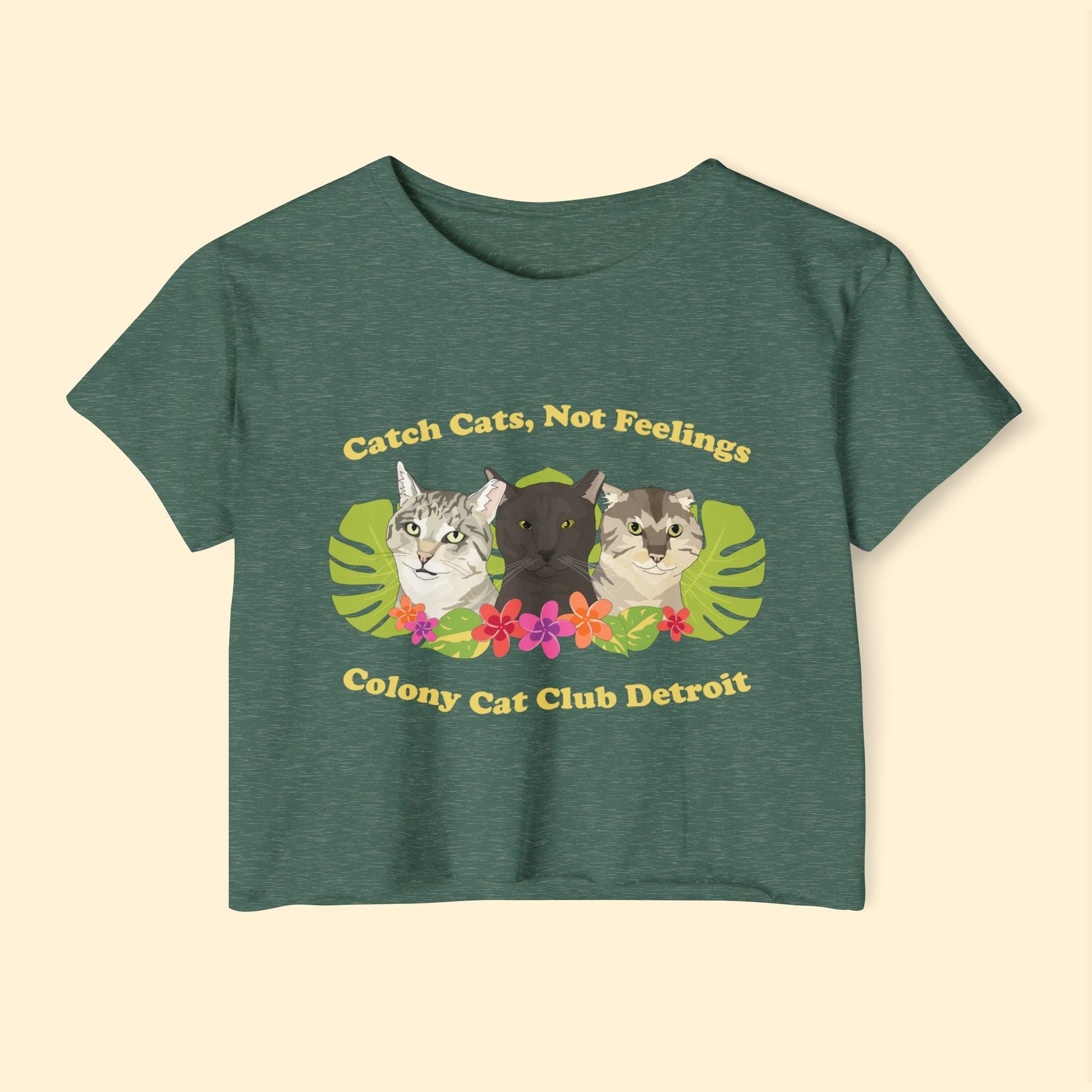 Colony Cat Club Detroit | FUNDRAISER | Women's Festival Crop Top - Detezi Designs - 13118540425404712187