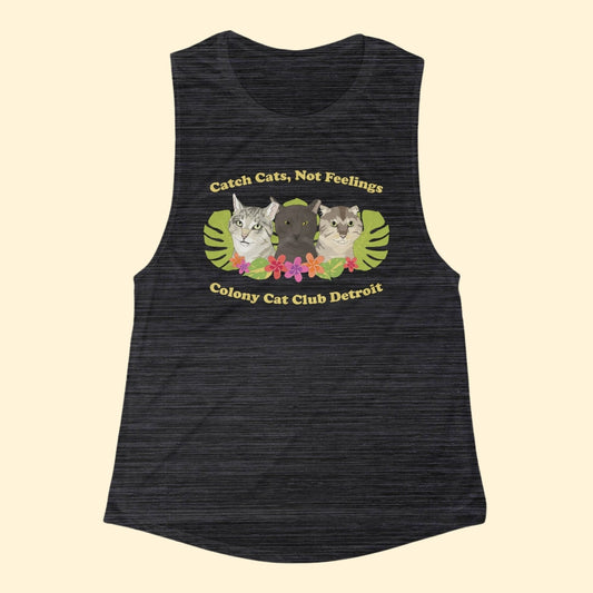 Colony Cat Club Detroit | FUNDRAISER | Women's Flowy Scoop Muscle Tank - Detezi Designs - 16503957937021114221