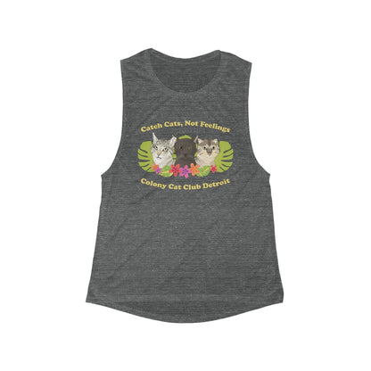 Colony Cat Club Detroit | FUNDRAISER | Women's Flowy Scoop Muscle Tank - Detezi Designs - 16503957937021114221