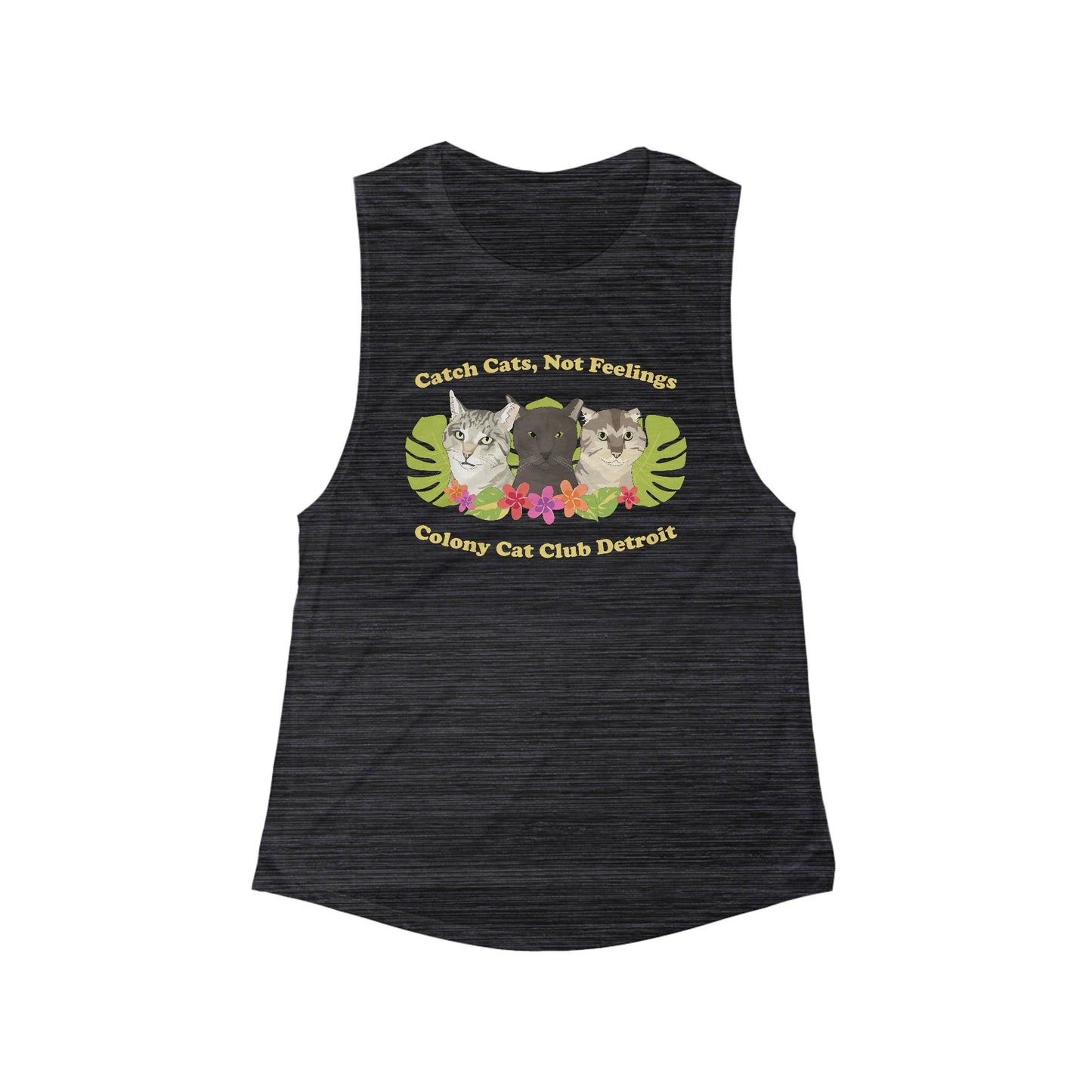 Colony Cat Club Detroit | FUNDRAISER | Women's Flowy Scoop Muscle Tank - Detezi Designs - 25647866581933917626