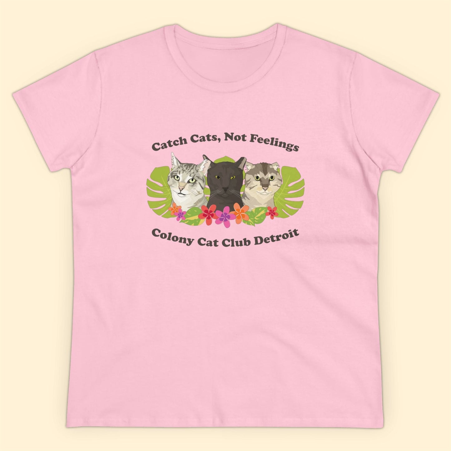 Colony Cat Club Detroit | FUNDRAISER | Women's Midweight Cotton Tee - Detezi Designs - 23517423479095609425