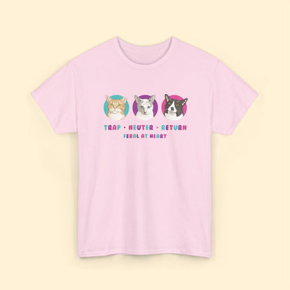 Colorful Kitties | FUNDRAISER for Feral At Heart | T-shirt - Detezi Designs - 13830600274995832316