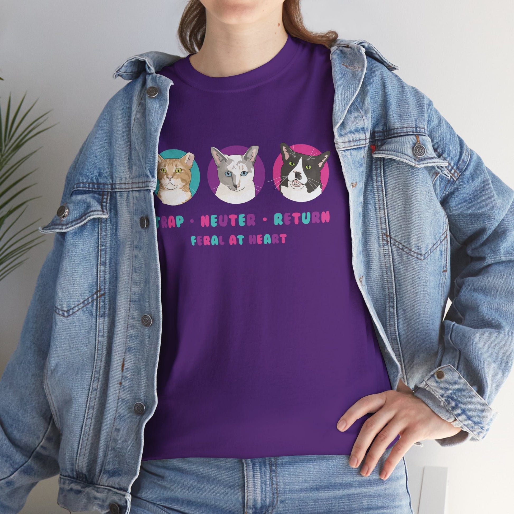 Colorful Kitties | FUNDRAISER for Feral At Heart | T-shirt - Detezi Designs - 13830600274995832316
