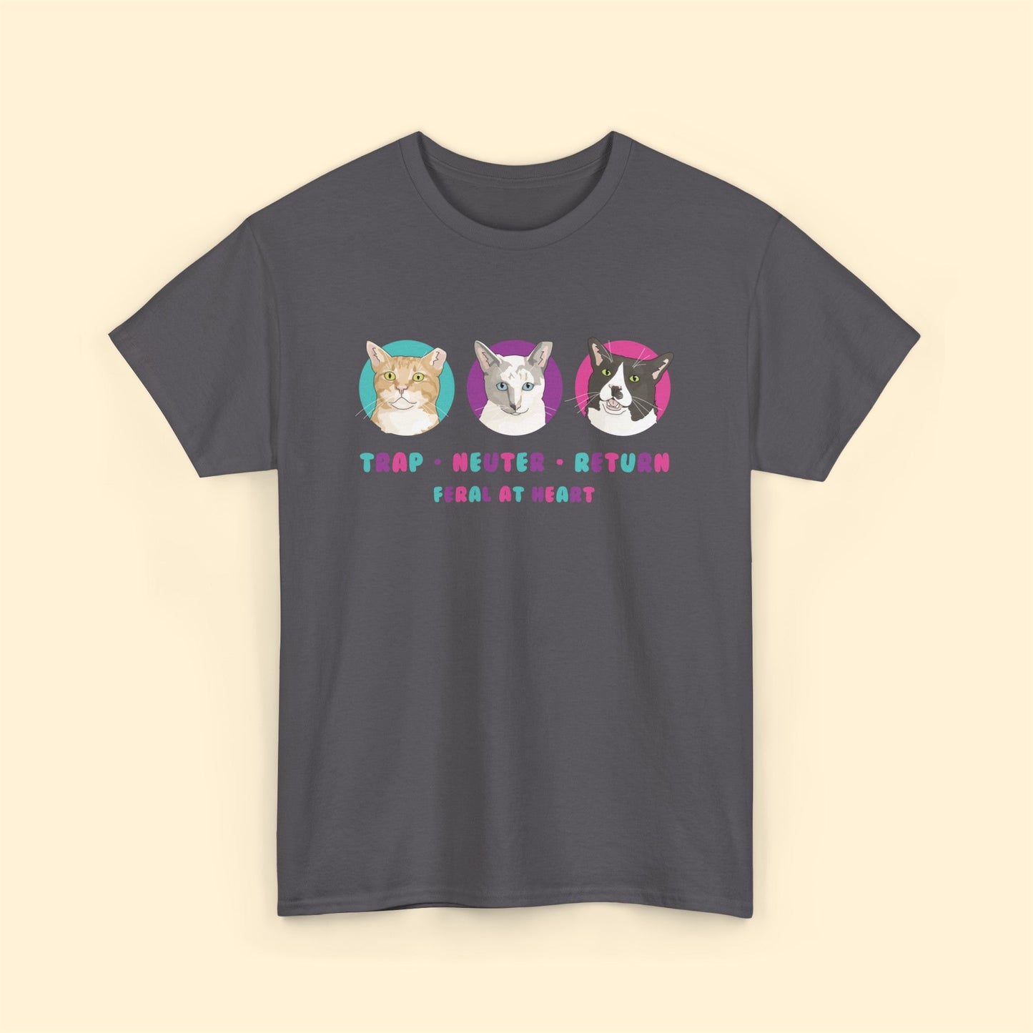 Colorful Kitties | FUNDRAISER for Feral At Heart | T-shirt - Detezi Designs-16018106975990357038