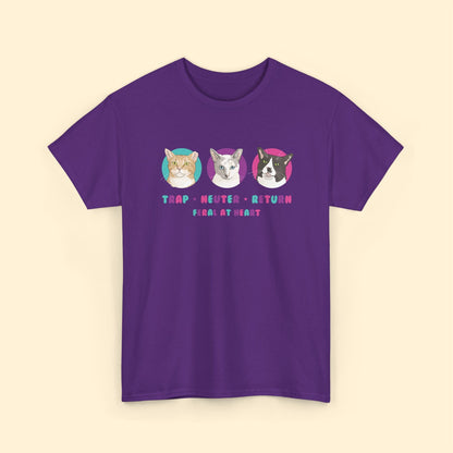 Colorful Kitties | FUNDRAISER for Feral At Heart | T-shirt - Detezi Designs - 18572442529260046369