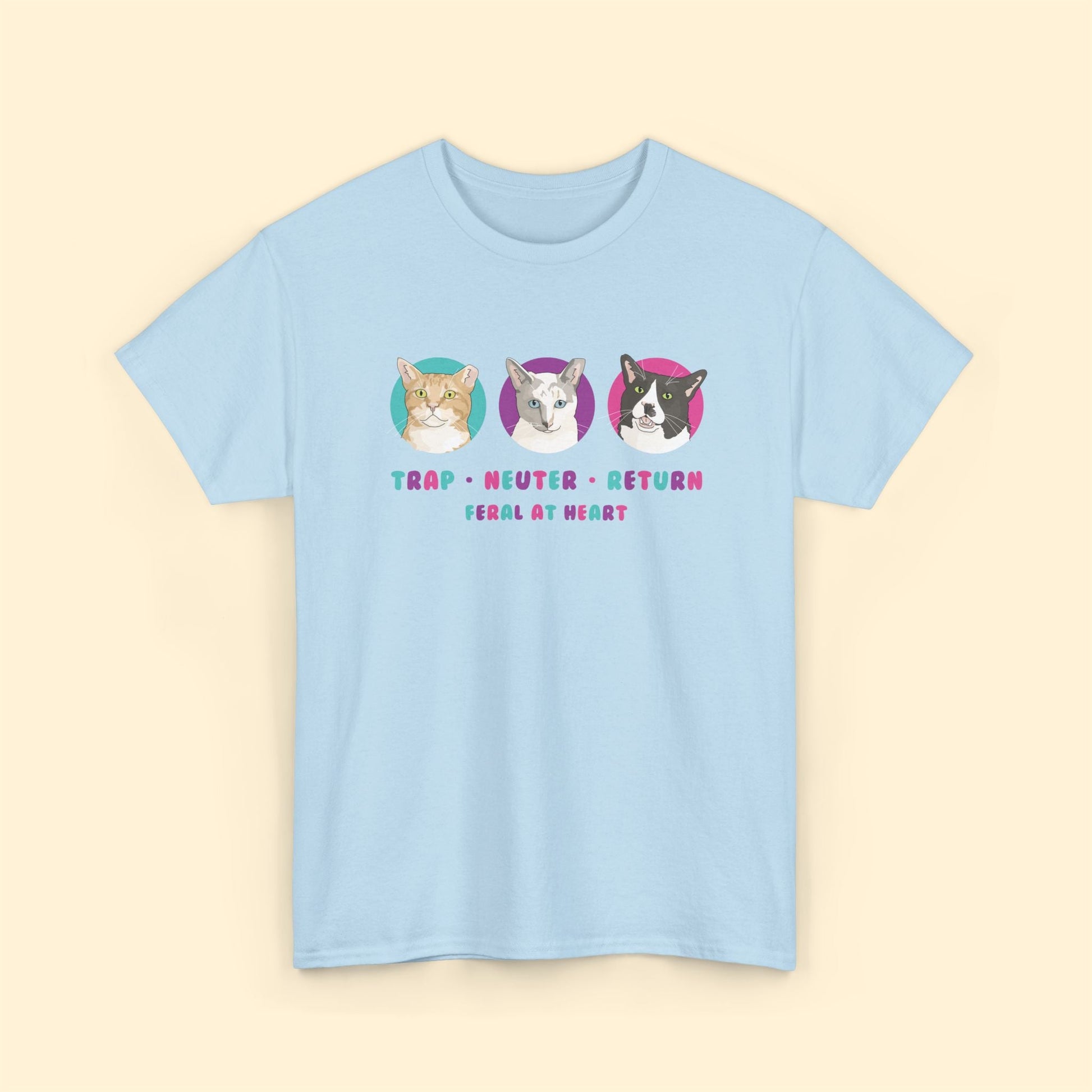 Colorful Kitties | FUNDRAISER for Feral At Heart | T-shirt - Detezi Designs - 31438223434789860048