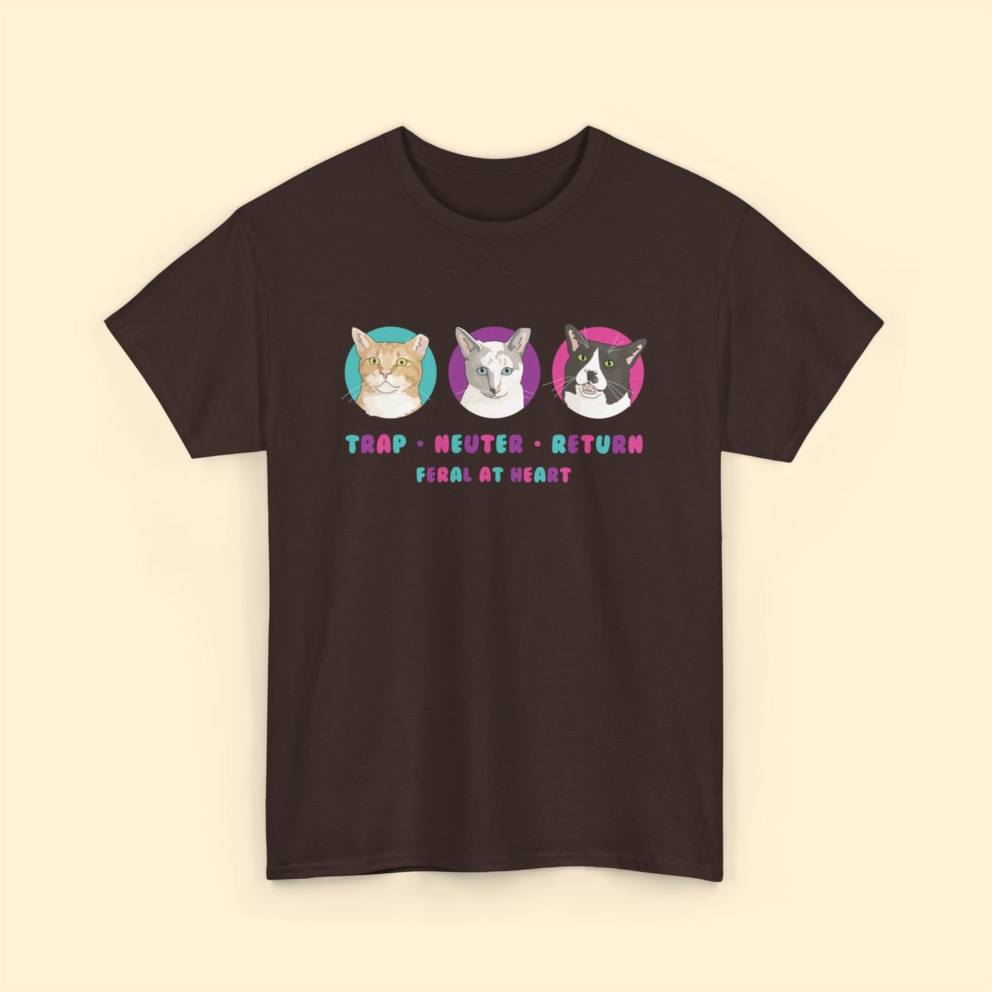 Colorful Kitties | FUNDRAISER for Feral At Heart | T-shirt - Detezi Designs-32697714373422820026
