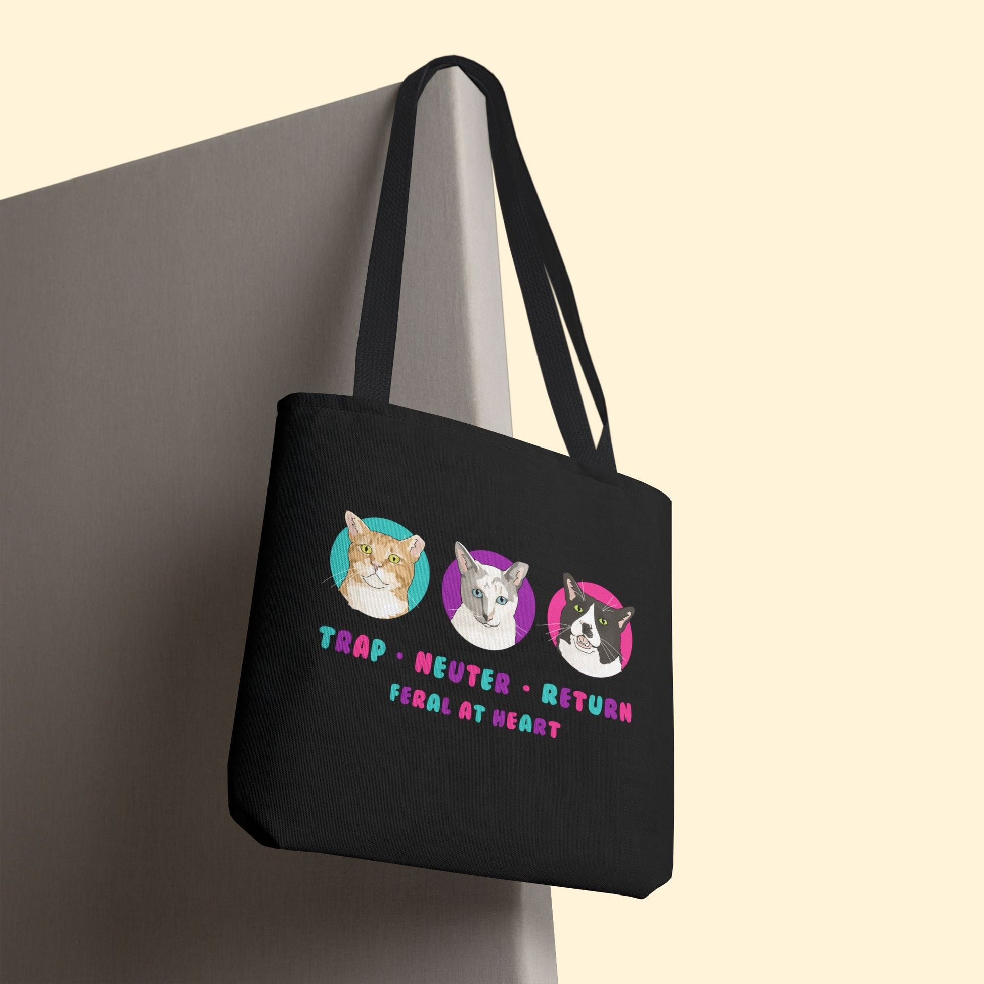 Colorful Kitties | FUNDRAISER for Feral At Heart | Tote Bag - Detezi Designs - 20526162253319826518
