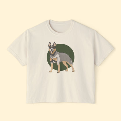 Comfort Colors Boxy Tee | Australian Cattle Dog | Blue Heeler - Detezi Designs - 63081033935374382825