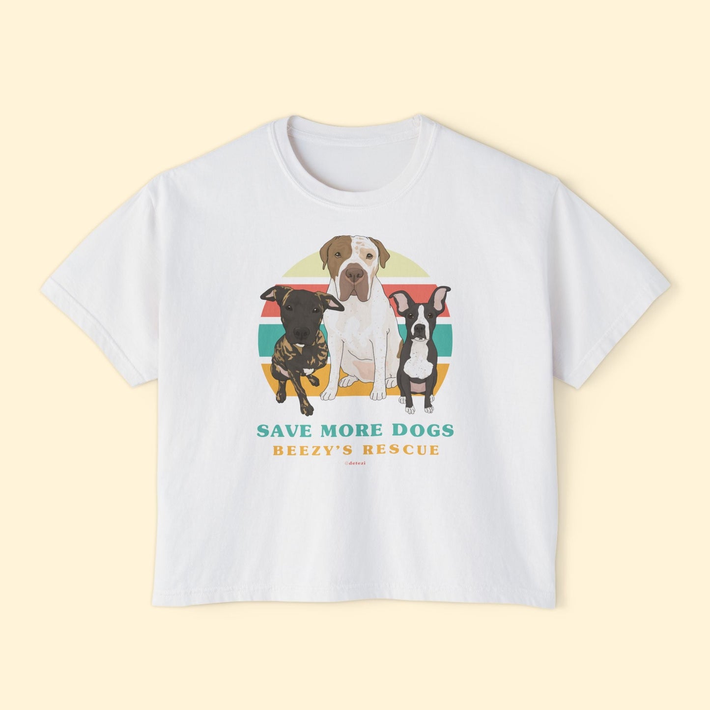 Comfort Colors Boxy Tee | FUNDRAISER | Beezy's Rescue - Detezi Designs - 72792459220497355193