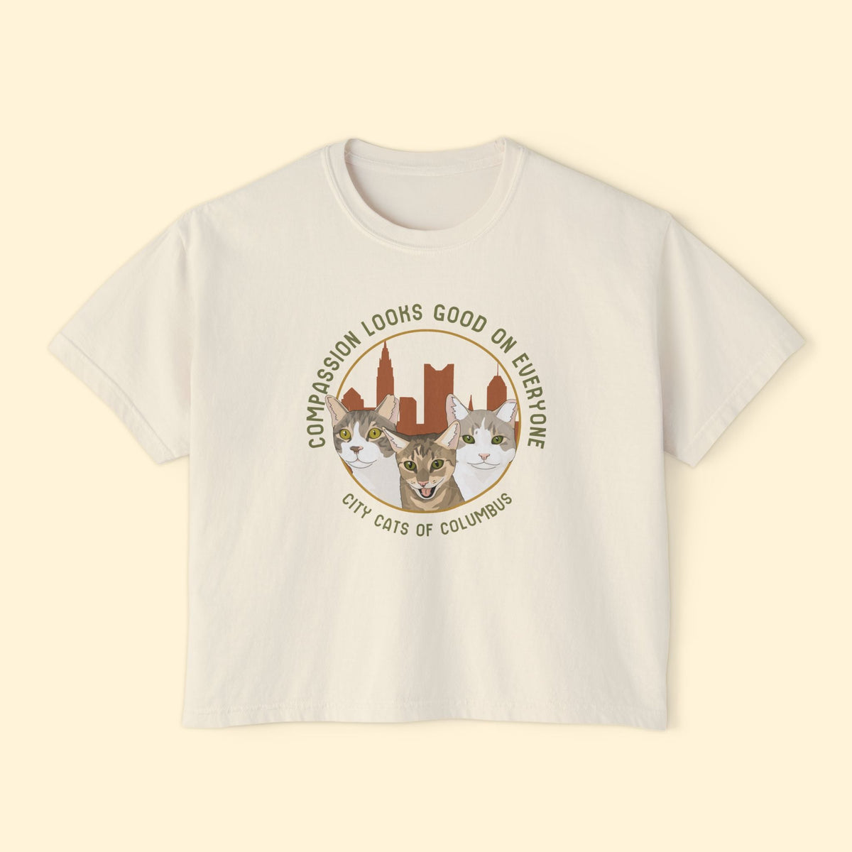 Comfort Colors Boxy Tee | FUNDRAISER | City Cats of Columbus - Detezi Designs-10830340729036340988
