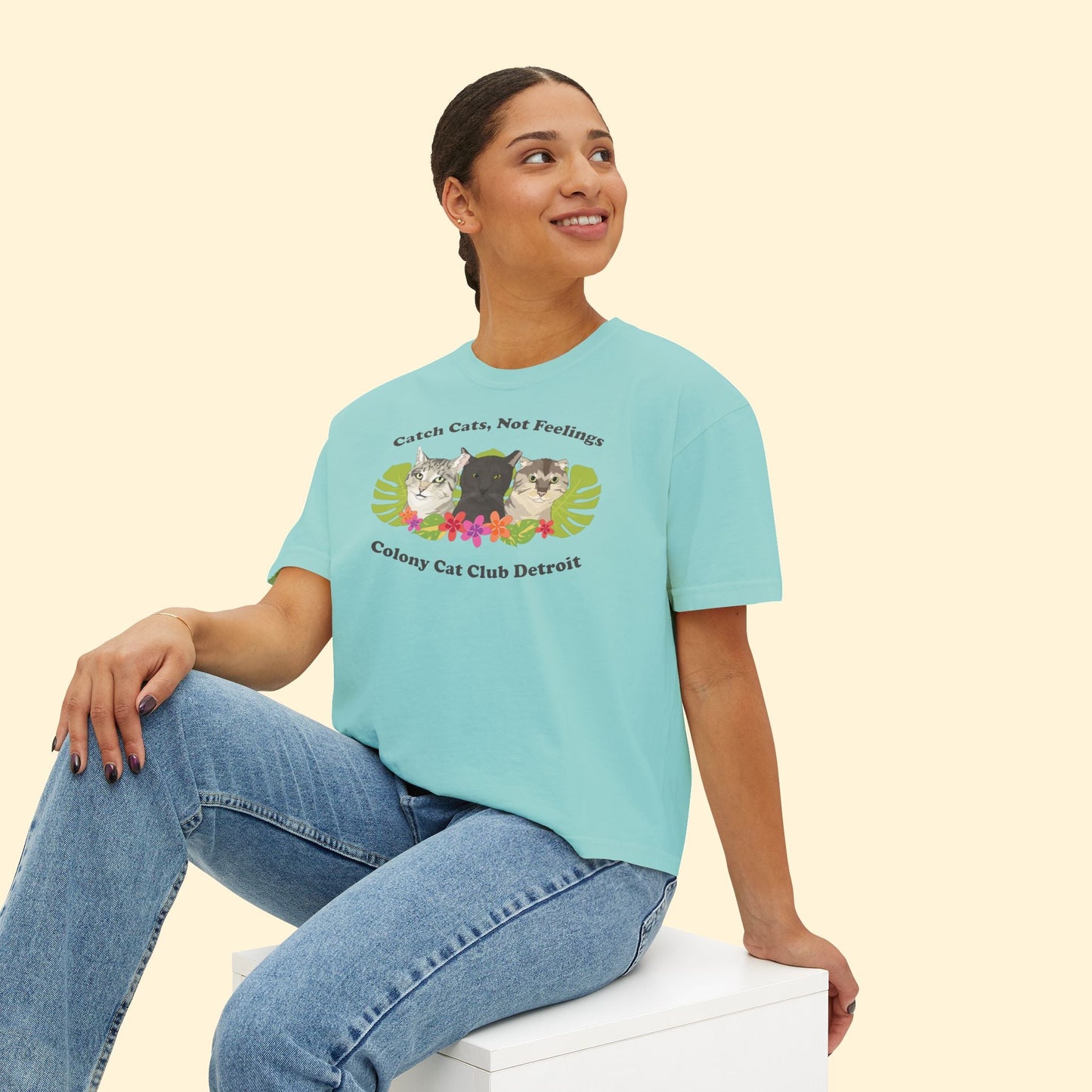 Comfort Colors Boxy Tee | FUNDRAISER | Colony Cat Club - Detezi Designs - 74336006913251264163