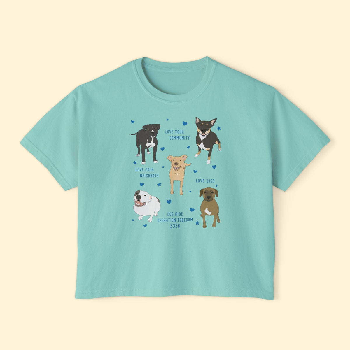 Comfort Colors Boxy Tee | FUNDRAISER | Dog Aide | Operation Freedom 2026 - Detezi Designs-32399236607665865847
