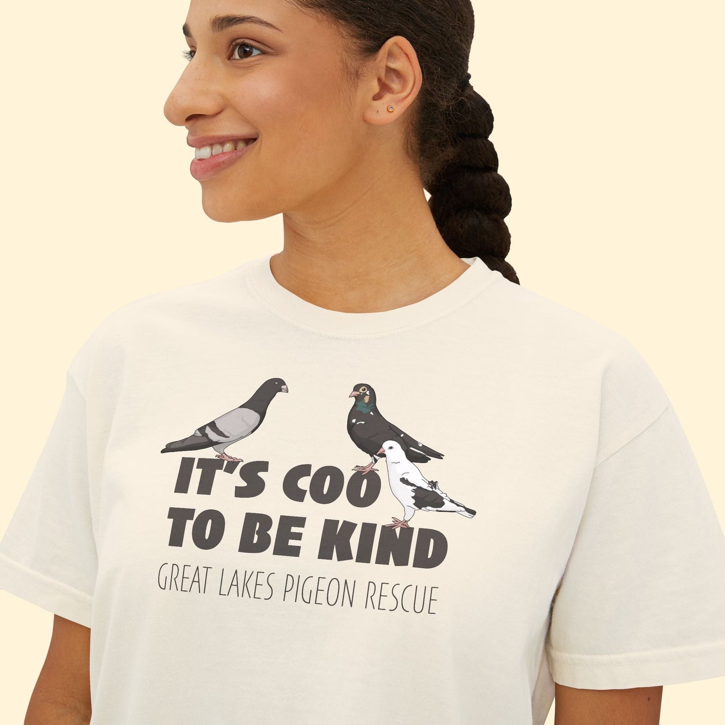 Comfort Colors Boxy Tee | FUNDRAISER | Great Lakes Pigeon Rescue - Detezi Designs - 14329880296940405699