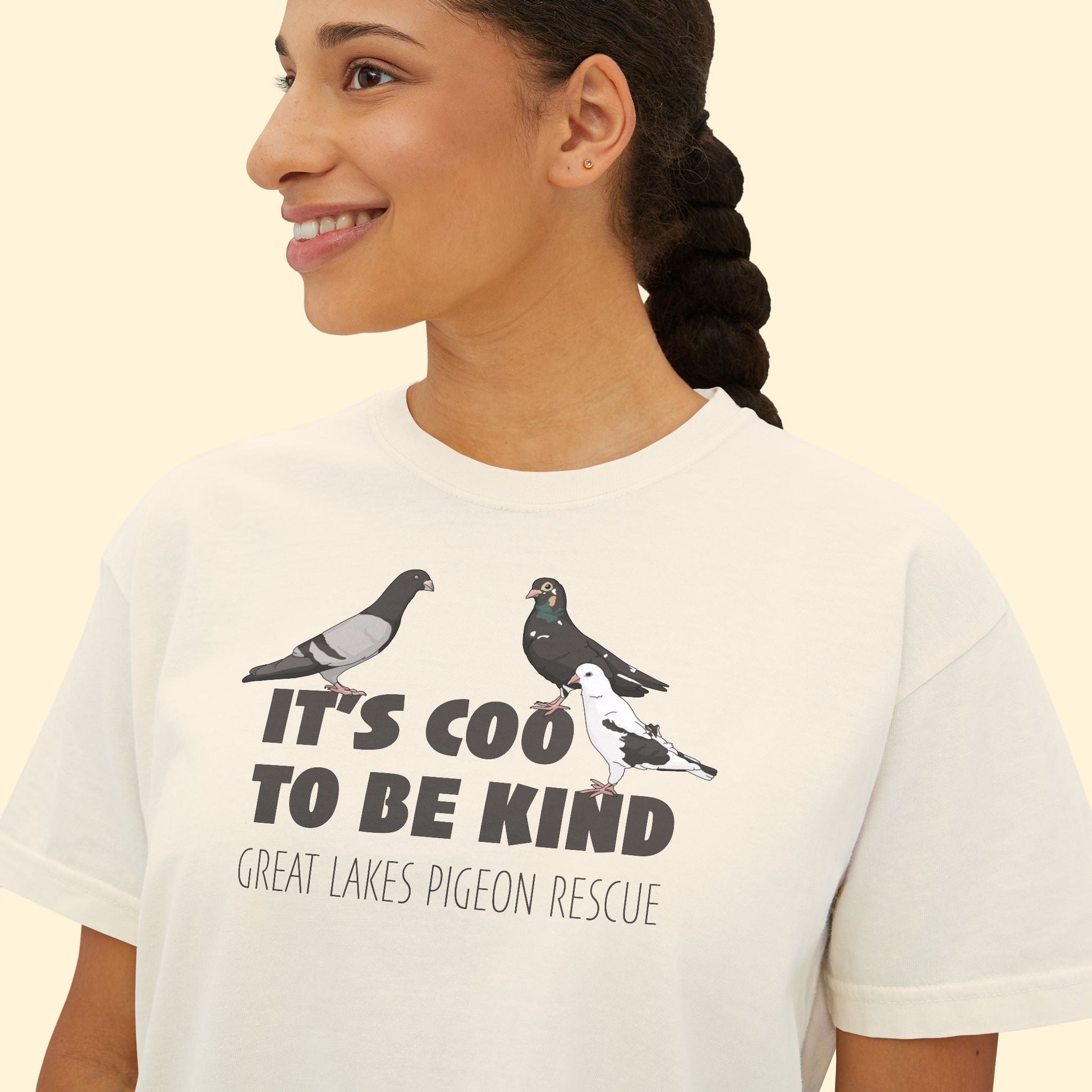 Comfort Colors Boxy Tee | FUNDRAISER | Great Lakes Pigeon Rescue - Detezi Designs - 14329880296940405699