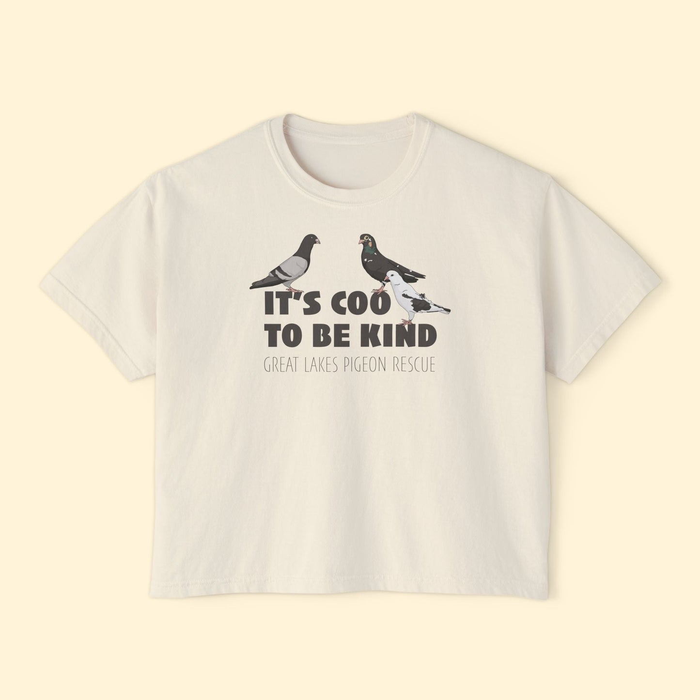 Comfort Colors Boxy Tee | FUNDRAISER | Great Lakes Pigeon Rescue - Detezi Designs - 82212235984436573044