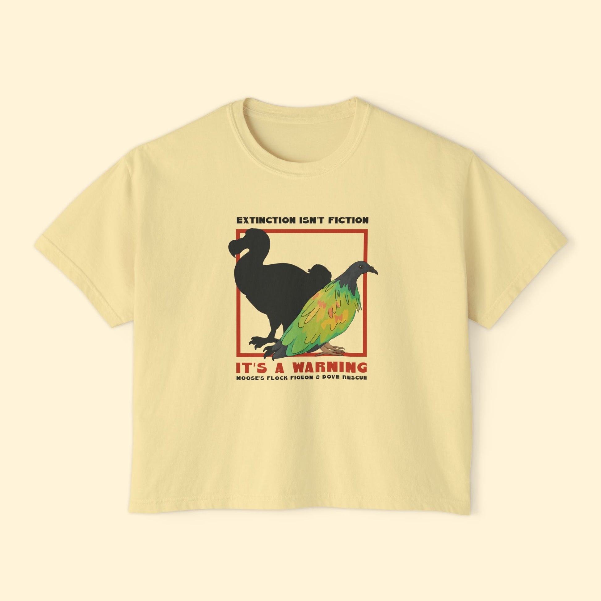 Comfort Colors Boxy Tee | FUNDRAISER | Moose's Flock | Extinction is a Warning - Detezi Designs - 22361012118604965151