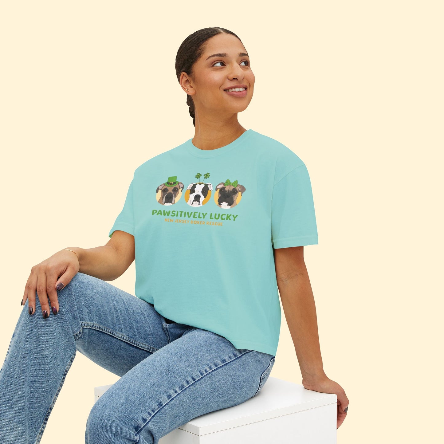Comfort Colors Boxy Tee | FUNDRAISER | New Jersey Boxer Rescue | St. Patrick's Day - Detezi Designs - 18115856010669843428