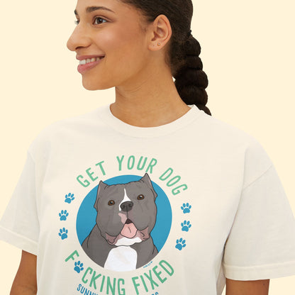 Comfort Colors Boxy Tee | FUNDRAISER | Sunnyside Street Dogs | Get Your Dog F*cking Fixed - Detezi Designs - 49600893027717161184