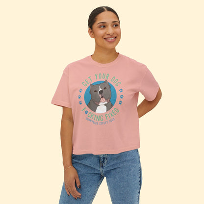 Comfort Colors Boxy Tee | FUNDRAISER | Sunnyside Street Dogs | Get Your Dog F*cking Fixed - Detezi Designs - 49600893027717161184
