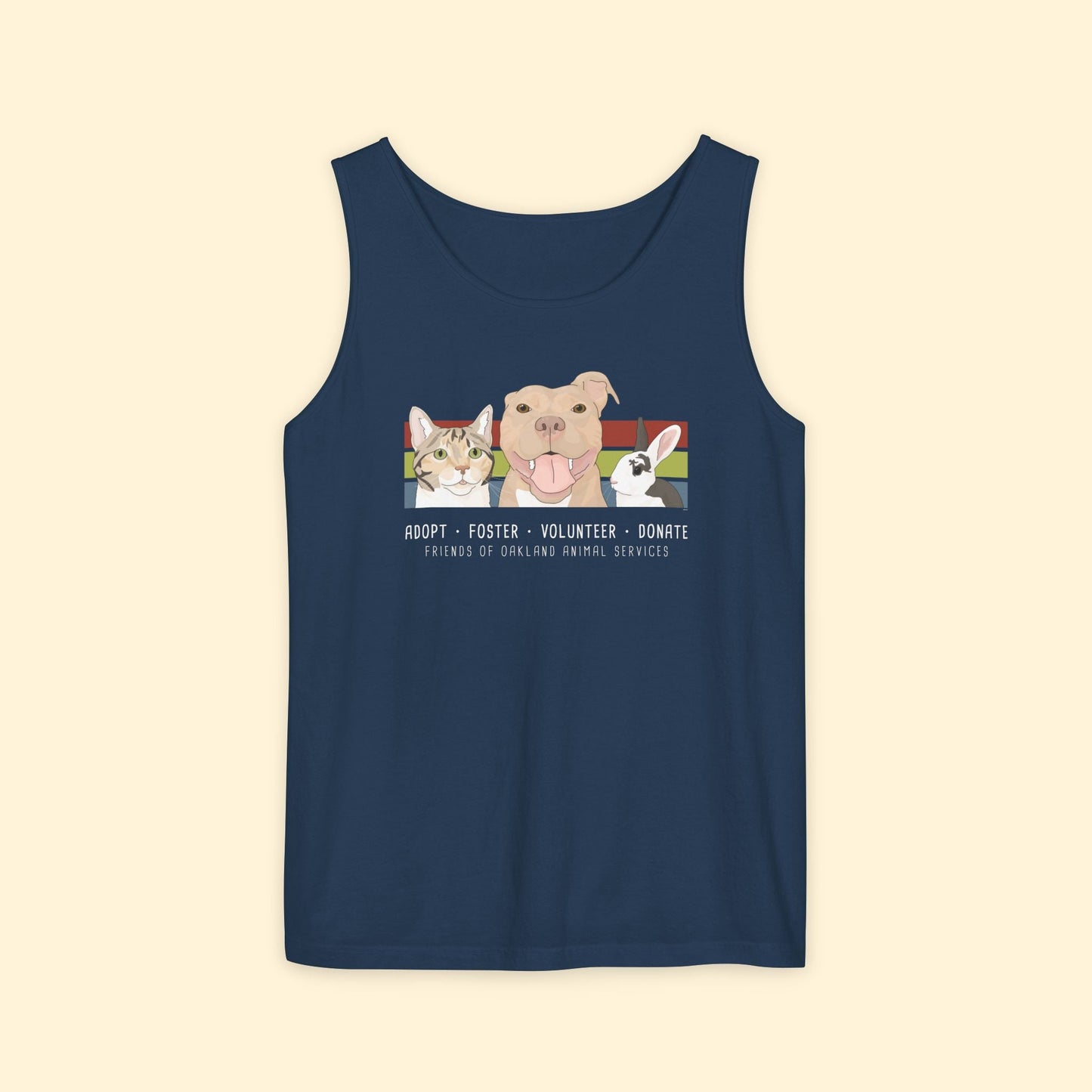 Comfort Colors Tank Top | FUNDRAISER | Friends of Oakland Animal Services - Detezi Designs - 14488320608354254302