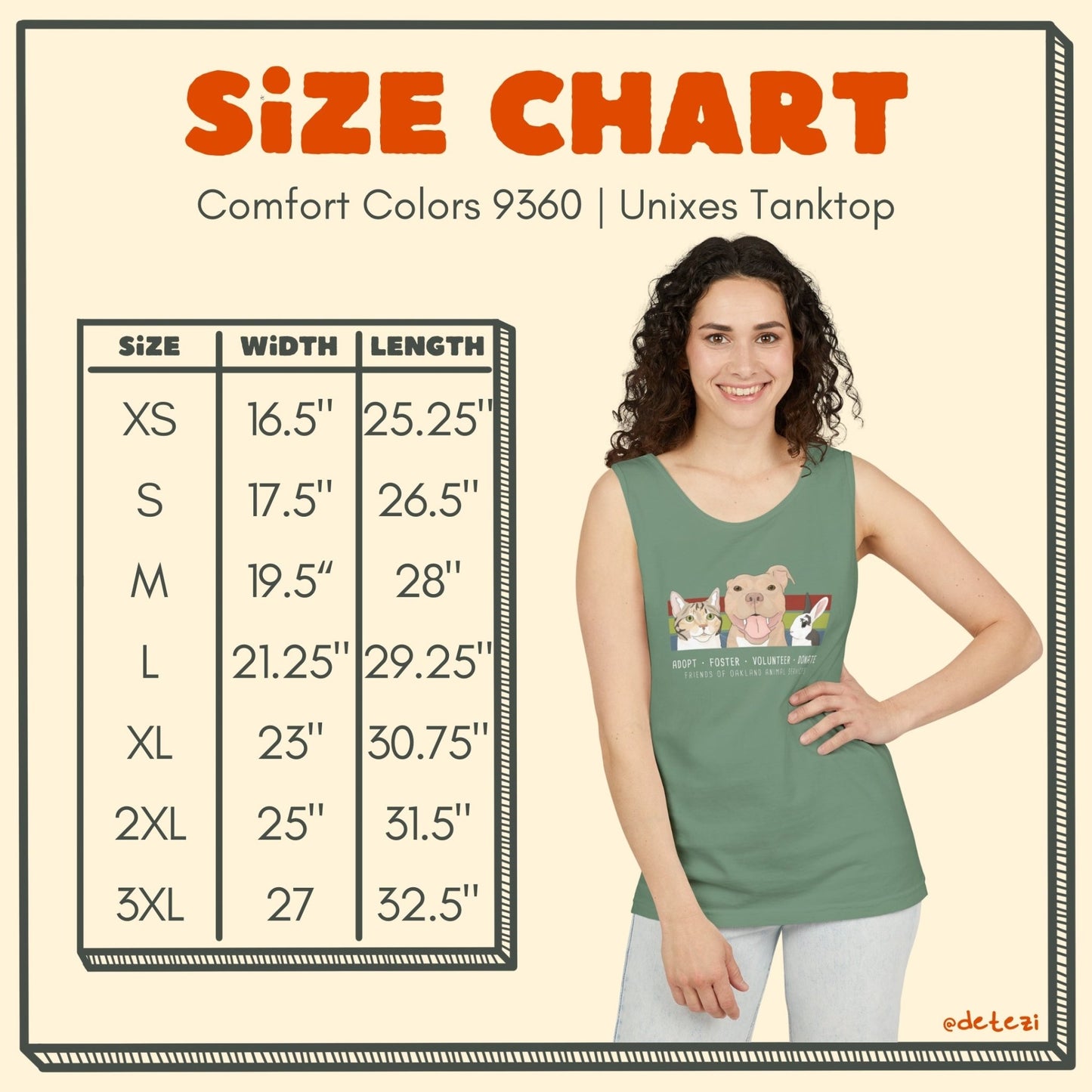 Comfort Colors Tank Top | FUNDRAISER | Friends of Oakland Animal Services - Detezi Designs - 19807165807113496237