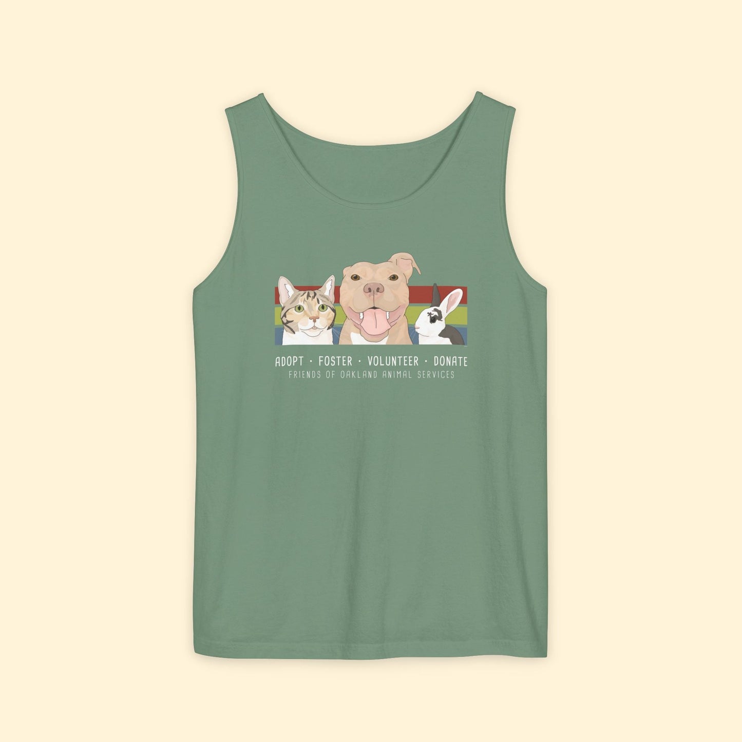 Comfort Colors Tank Top | FUNDRAISER | Friends of Oakland Animal Services - Detezi Designs - 19807165807113496237