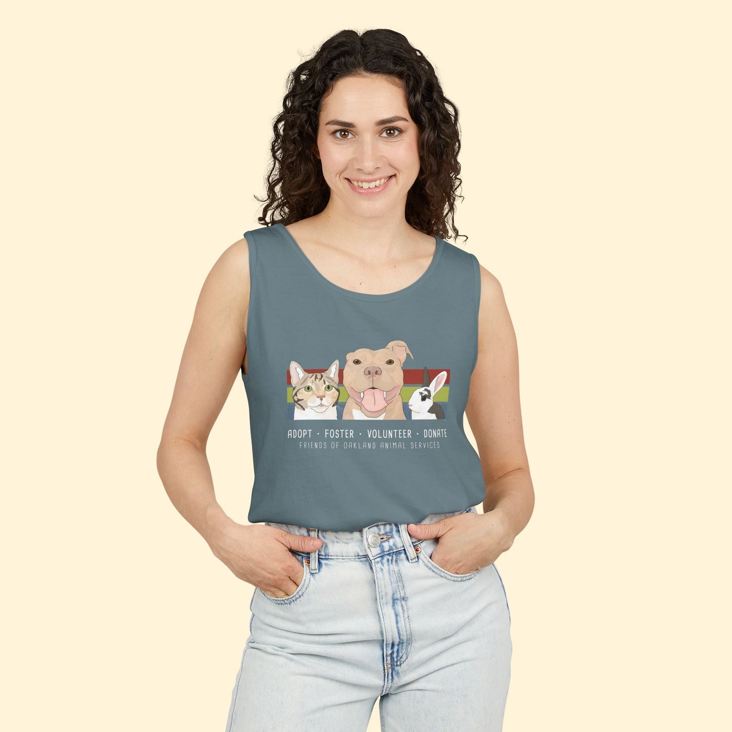 Comfort Colors Tank Top | FUNDRAISER | Friends of Oakland Animal Services - Detezi Designs - 19807165807113496237