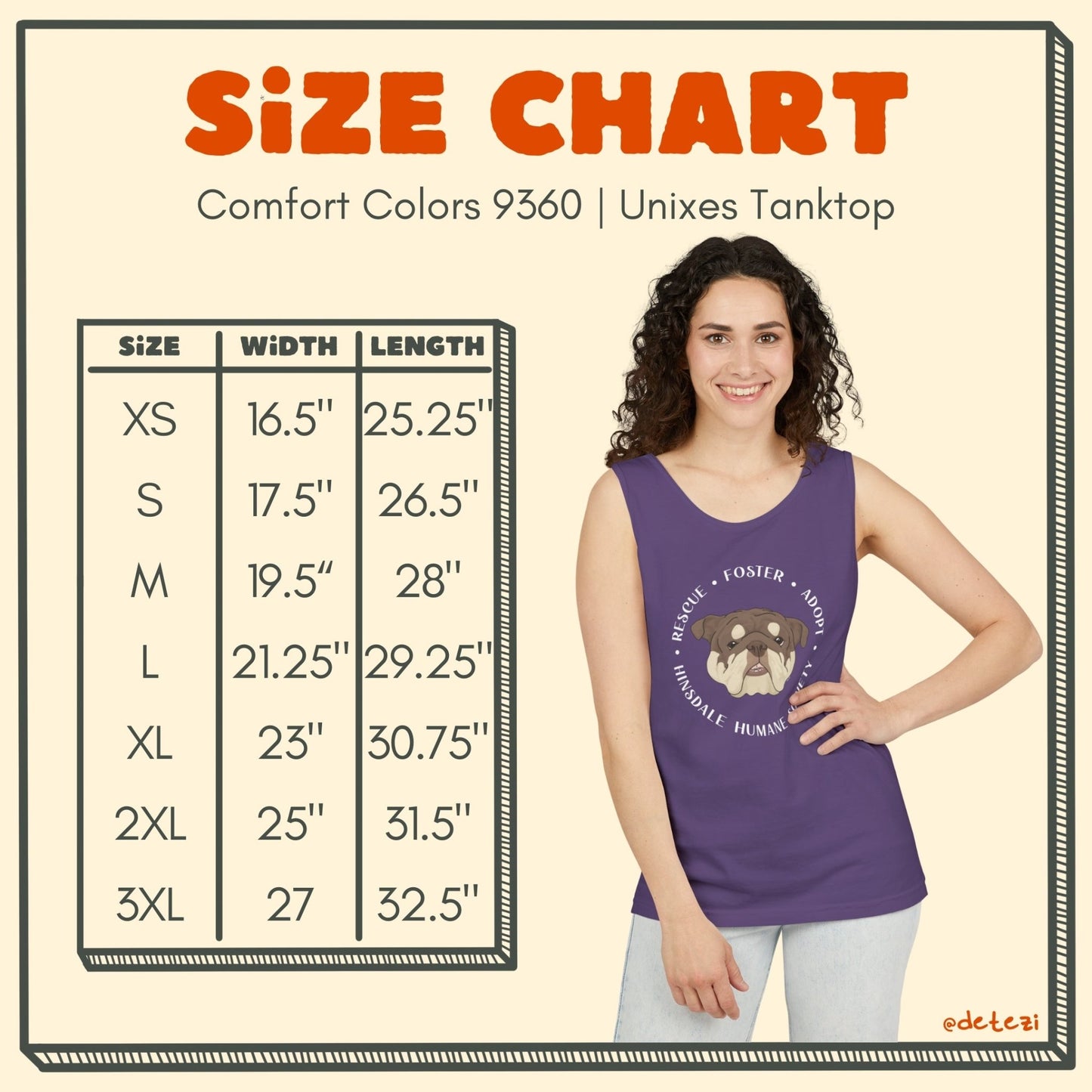Comfort Colors Tank Top | FUNDRAISER | Hinsdale Humane Society - Detezi Designs - 11205452597469852283