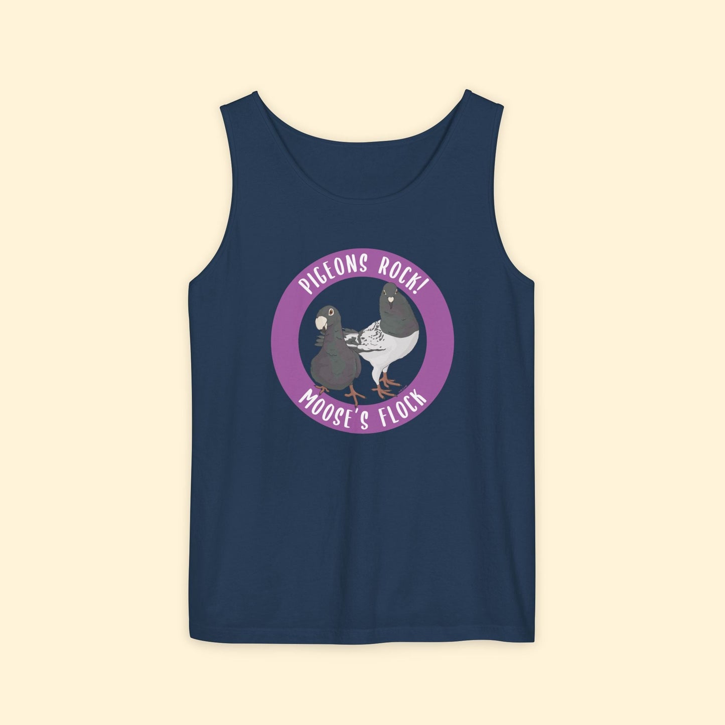 Comfort Colors Tank Top | FUNDRAISER | Moose's Flock | Pigeons Rock - Detezi Designs - 19163516884940566477