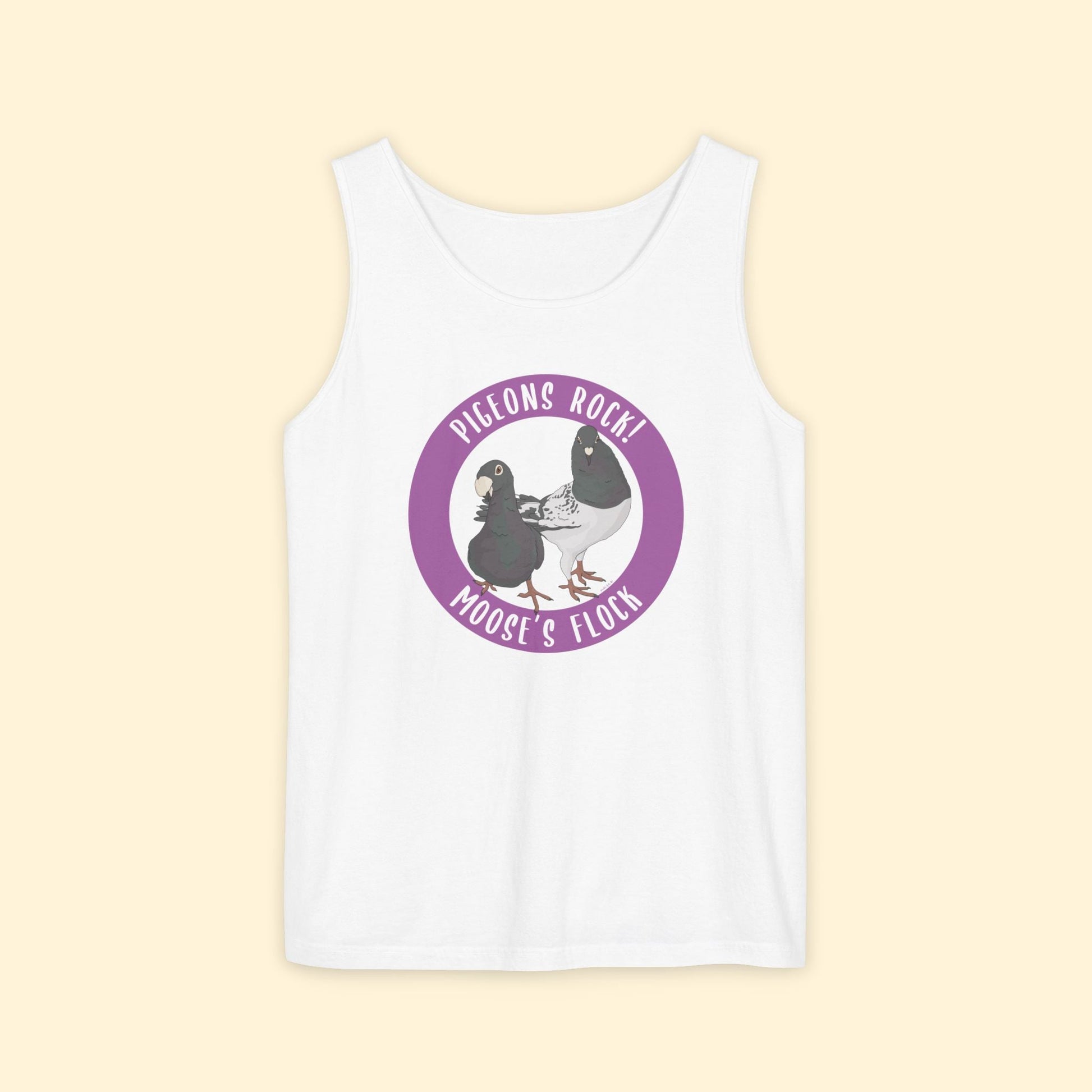 Comfort Colors Tank Top | FUNDRAISER | Moose's Flock | Pigeons Rock - Detezi Designs - 26860767646452988924