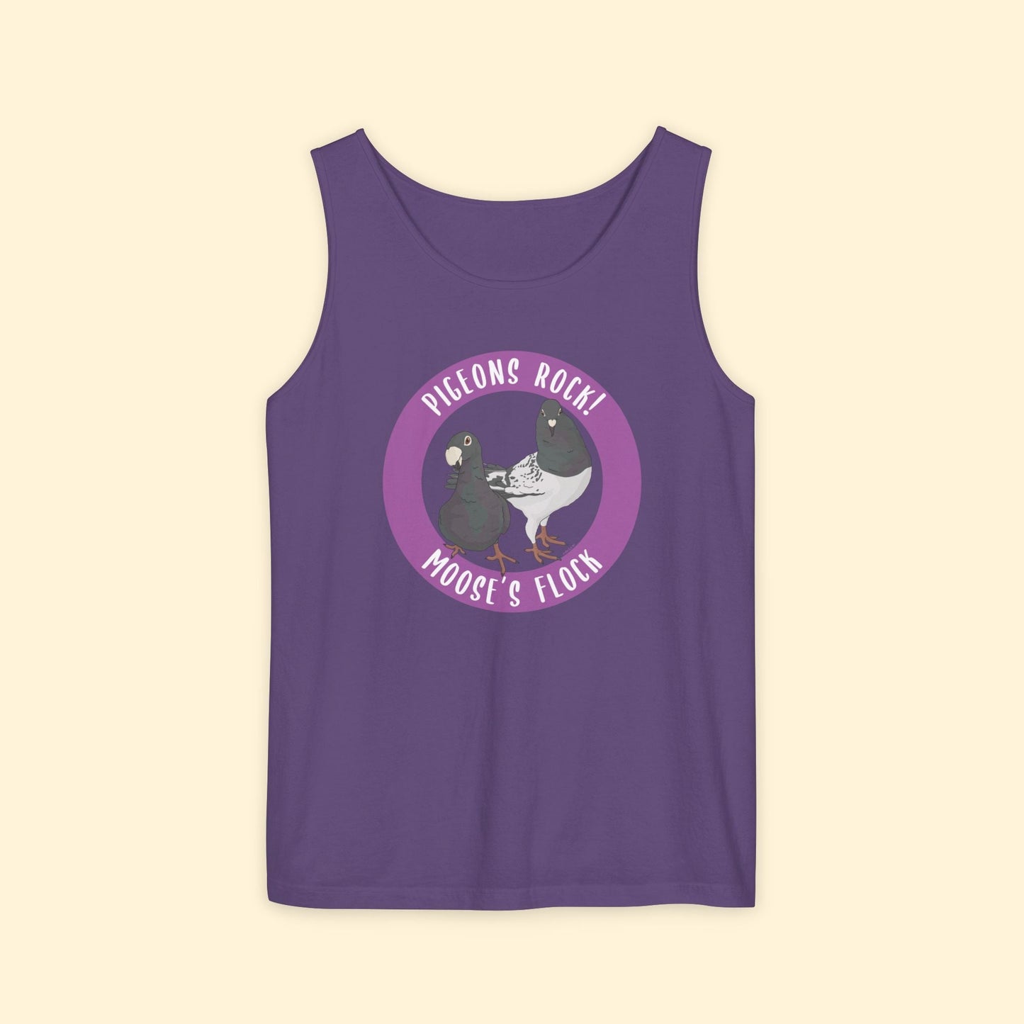 Comfort Colors Tank Top | FUNDRAISER | Moose's Flock | Pigeons Rock - Detezi Designs - 31320932146262542848