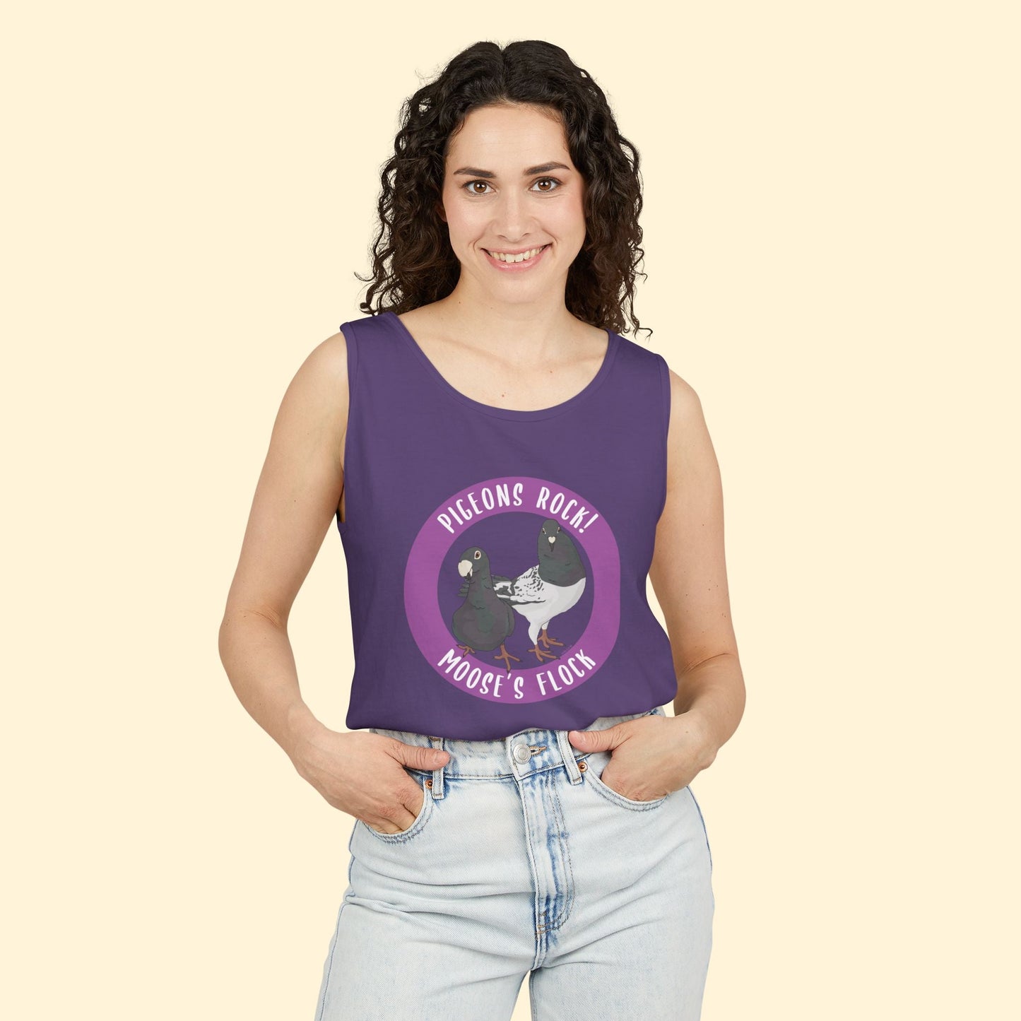 Comfort Colors Tank Top | FUNDRAISER | Moose's Flock | Pigeons Rock - Detezi Designs - 90394486089222570075