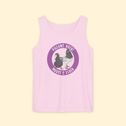 Comfort Colors Tank Top | FUNDRAISER | Moose's Flock | Pigeons Rock - Detezi Designs - 90394486089222570075