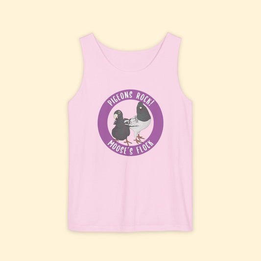 Comfort Colors Tank Top | FUNDRAISER | Moose's Flock | Pigeons Rock - Detezi Designs - 90394486089222570075