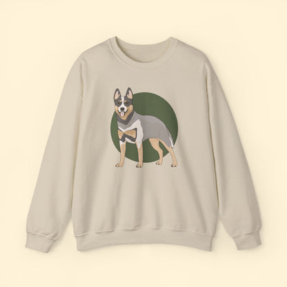 Crewneck Sweatshirt | Australian Cattle Dog | Blue Heeler - Detezi Designs - 18750359535776704327