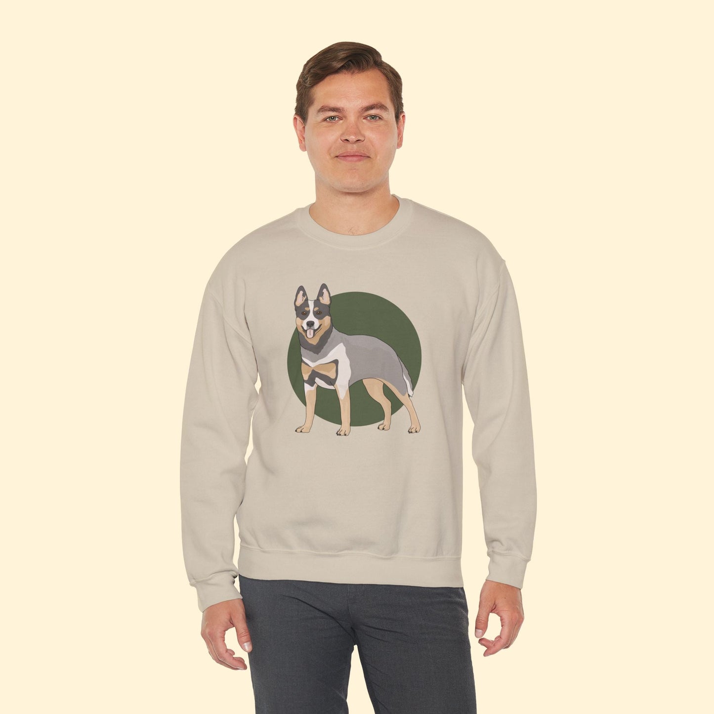 Crewneck Sweatshirt | Australian Cattle Dog | Blue Heeler - Detezi Designs - 18750359535776704327