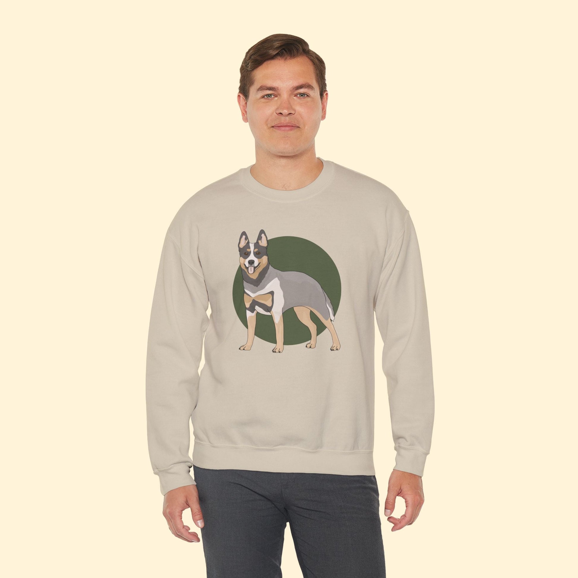 Crewneck Sweatshirt | Australian Cattle Dog | Blue Heeler - Detezi Designs - 18750359535776704327