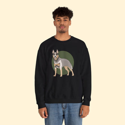 Crewneck Sweatshirt | Australian Cattle Dog | Blue Heeler - Detezi Designs - 18750359535776704327