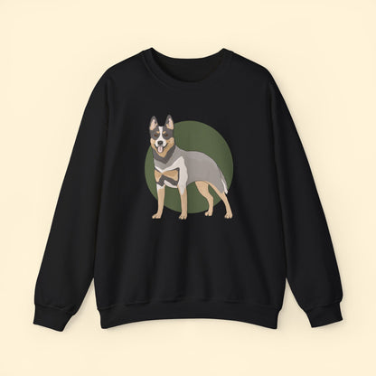 Crewneck Sweatshirt | Australian Cattle Dog | Blue Heeler - Detezi Designs - 22801623168419839622