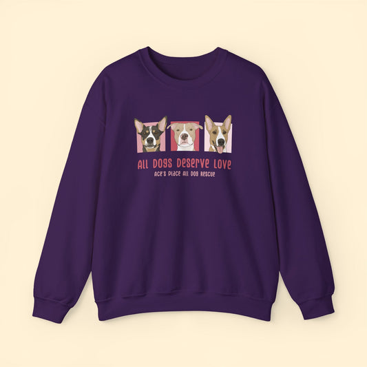 Crewneck Sweatshirt | FUNDRAISER | Ace's Place All Dog Rescue - Detezi Designs-24755260342420817836