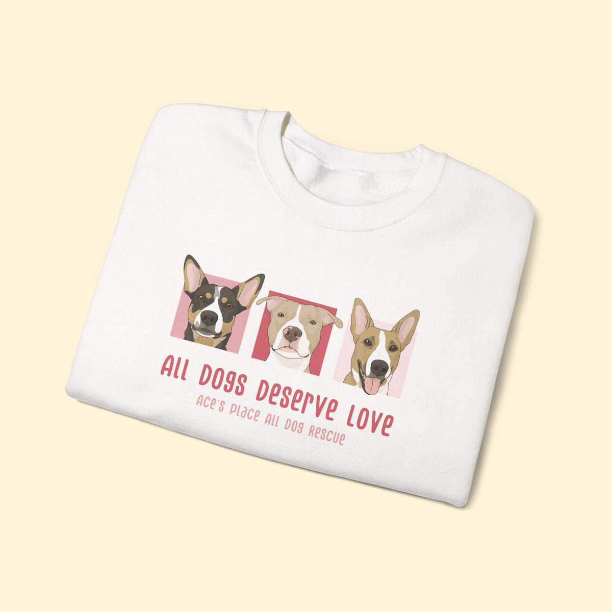 Crewneck Sweatshirt | FUNDRAISER | Ace's Place All Dog Rescue - Detezi Designs-24755260342420817836